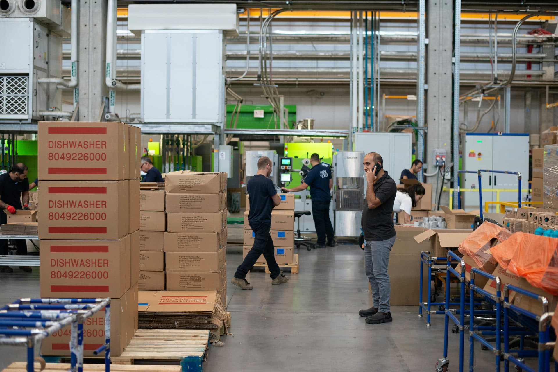BR Apparel warehouse stocked with workwear and uniforms